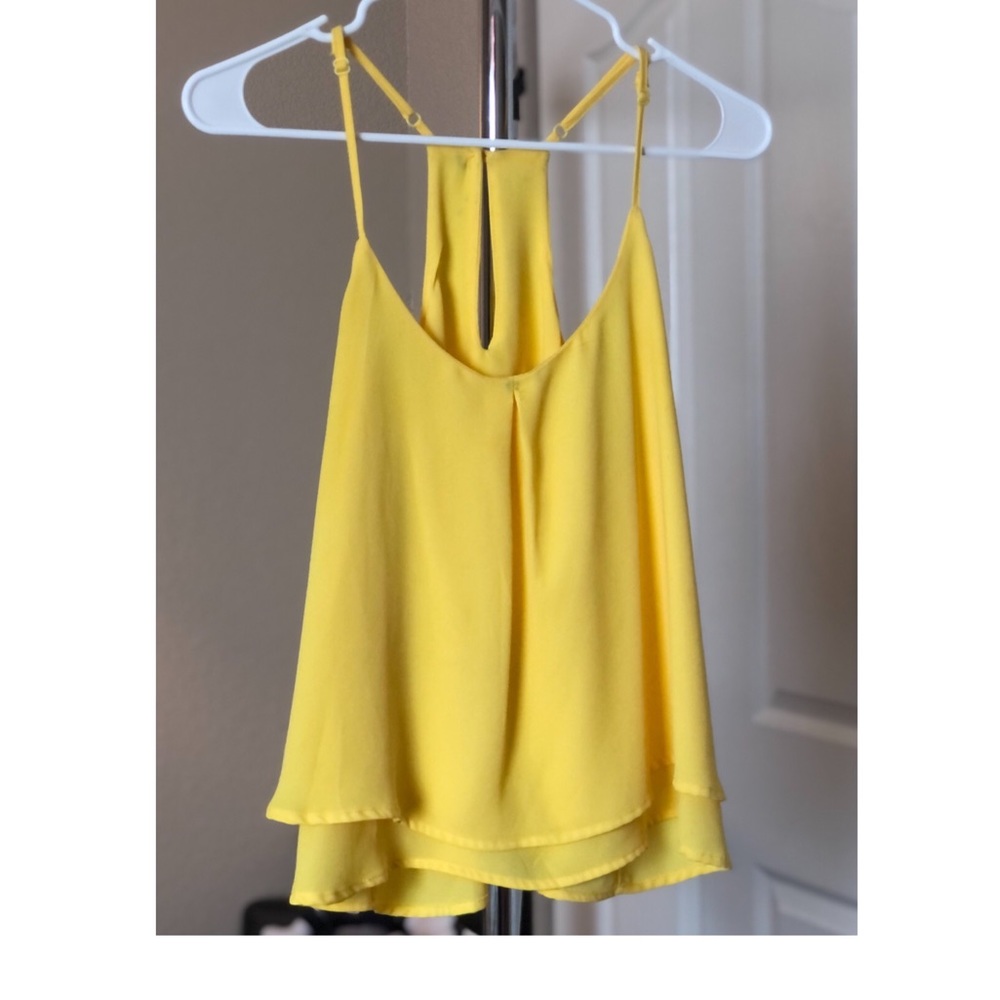 Yellow Spaghetti Strap Top
